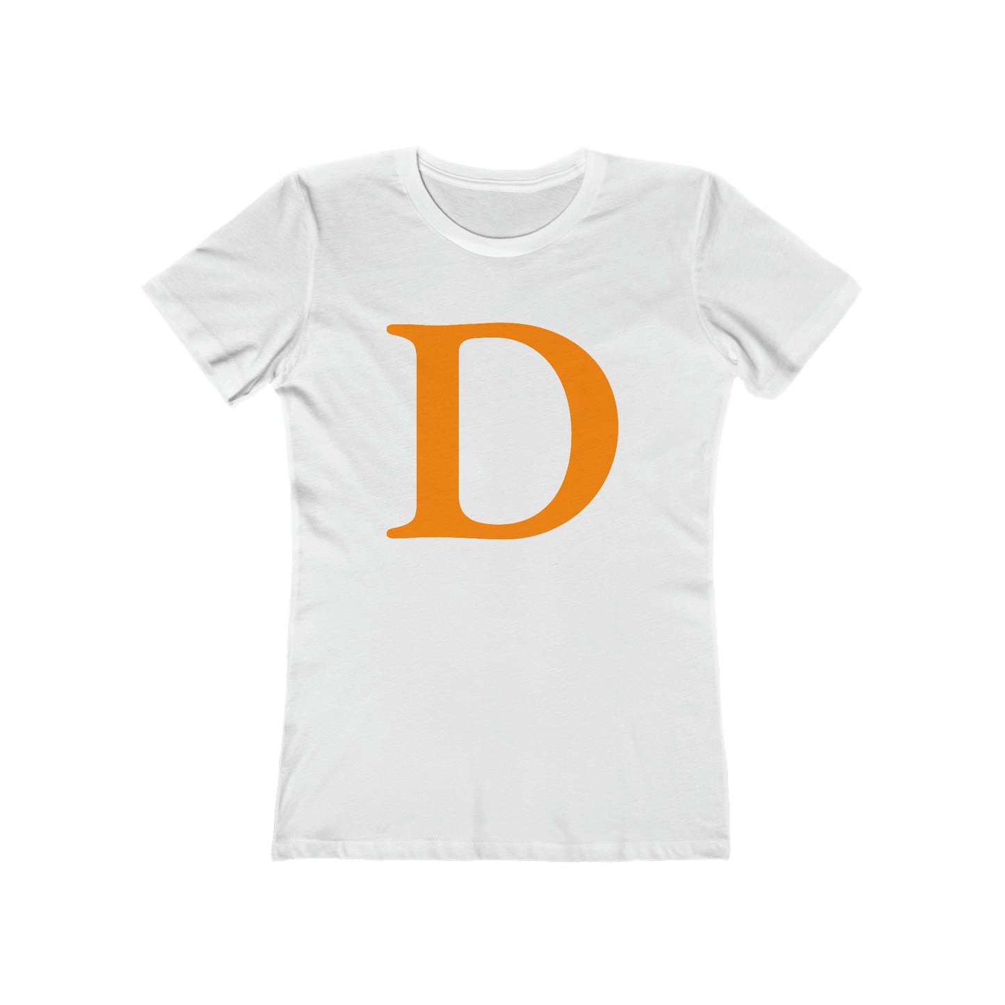 Detroit 'Old French D' T-Shirt (Orange) | Women's Boyfriend Cut