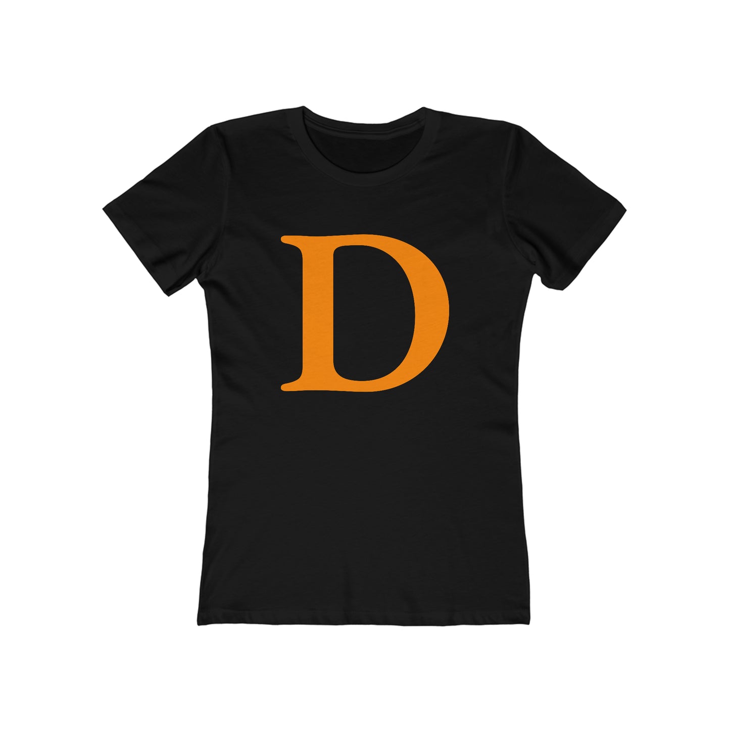 Detroit 'Old French D' T-Shirt (Orange) | Women's Boyfriend Cut