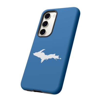 Michigan Upper Peninsula Tough Phone Case (Lake Superior Blue w/ UP Outline) | Samsung & Pixel Android