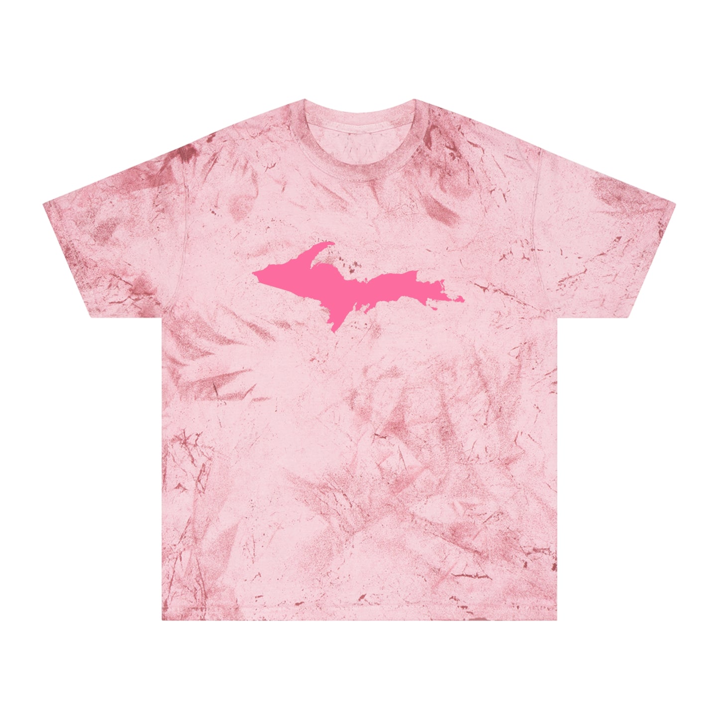 Michigan Upper Peninsula T-Shirt (w/ Pink UP Outline) | Unisex Color Blast