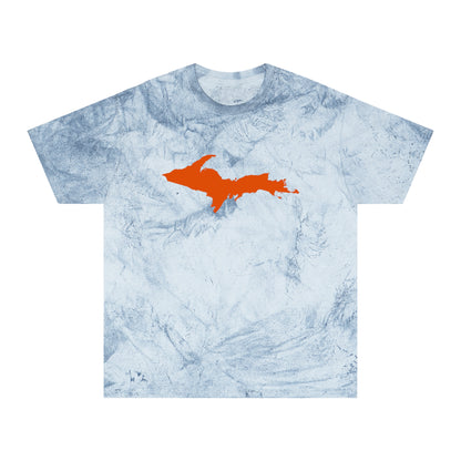 Michigan Upper Peninsula T-Shirt (w/ Orange UP Outline) | Unisex Color Blast