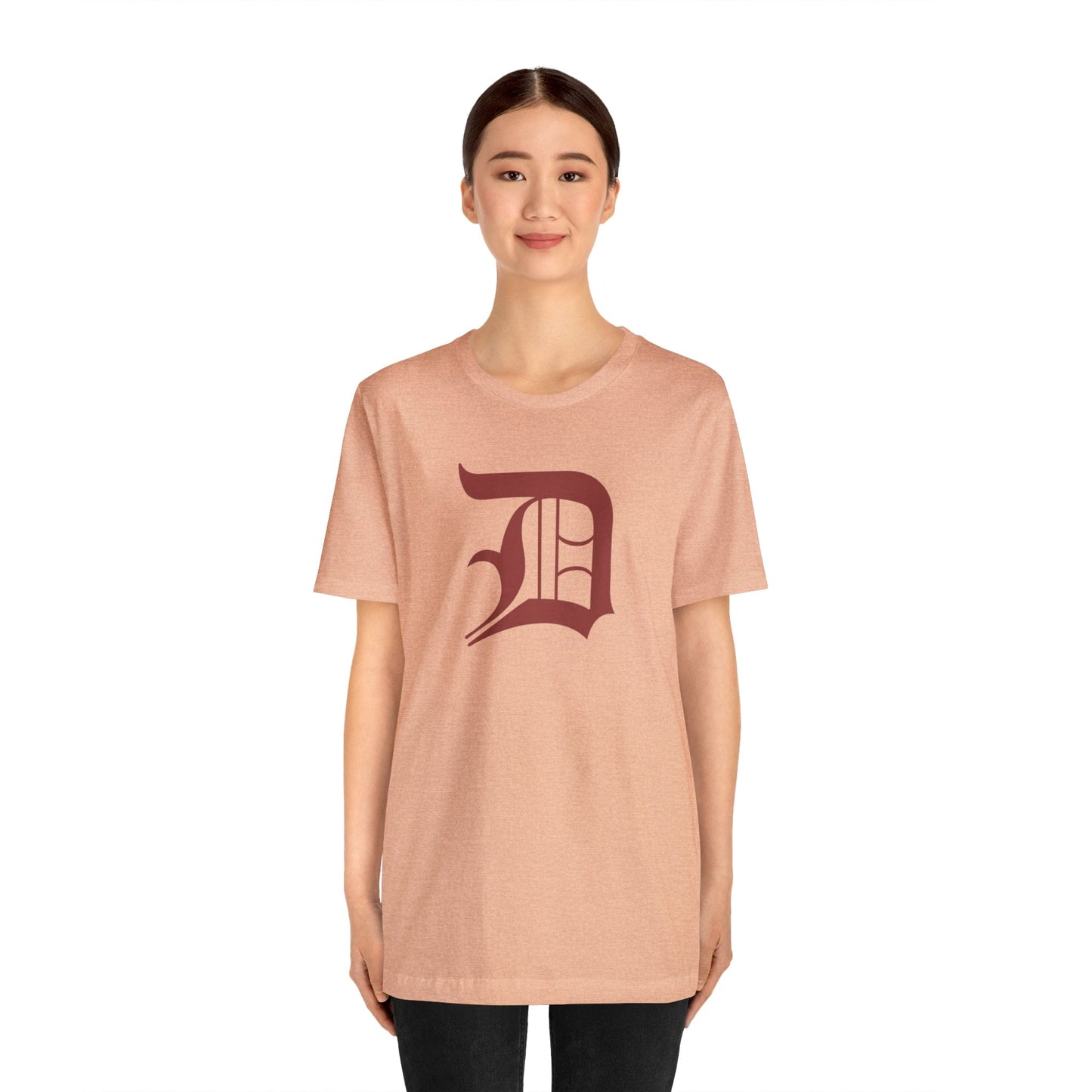 Detroit 'Old English D' T-Shirt (Ore Dock Red) | Unisex Standard