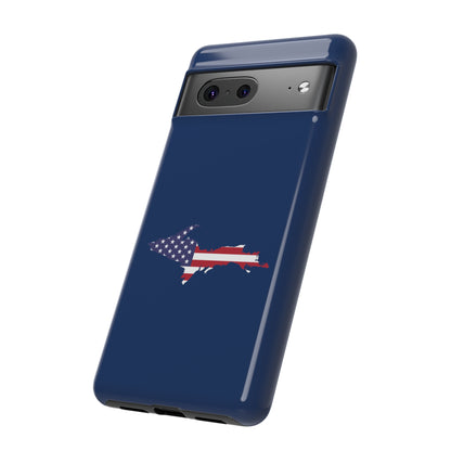 Michigan Upper Peninsula Tough Phone Case (Old Glory Blue w/ UP USA Flag Outline) | Samsung & Pixel Android