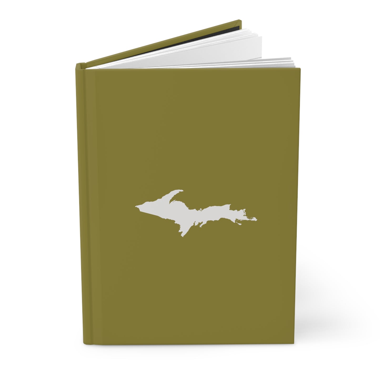 Michigan Upper Peninsula Hardcover Journal (Scrub Gold w/ UP Outline) | Ruled - 150pgs