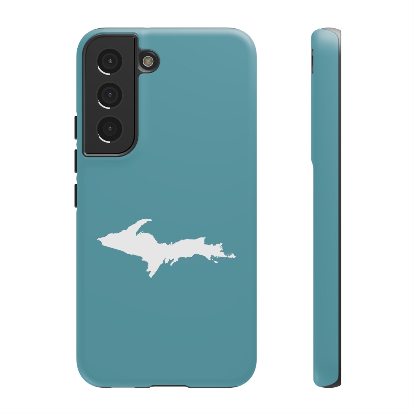 Michigan Upper Peninsula Tough Phone Case (Huron Blue w/ UP Outline) | Samsung & Pixel Android