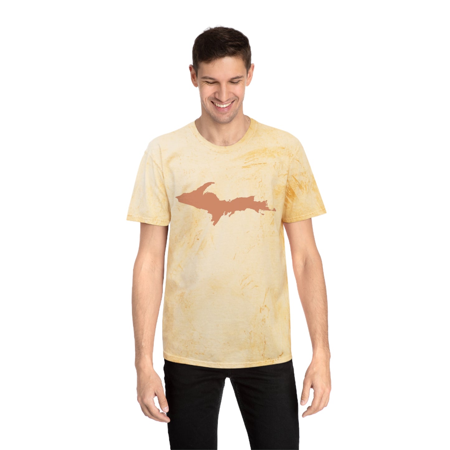 Michigan Upper Peninsula T-Shirt (w/ Copper UP Outline) | Unisex Color Blast