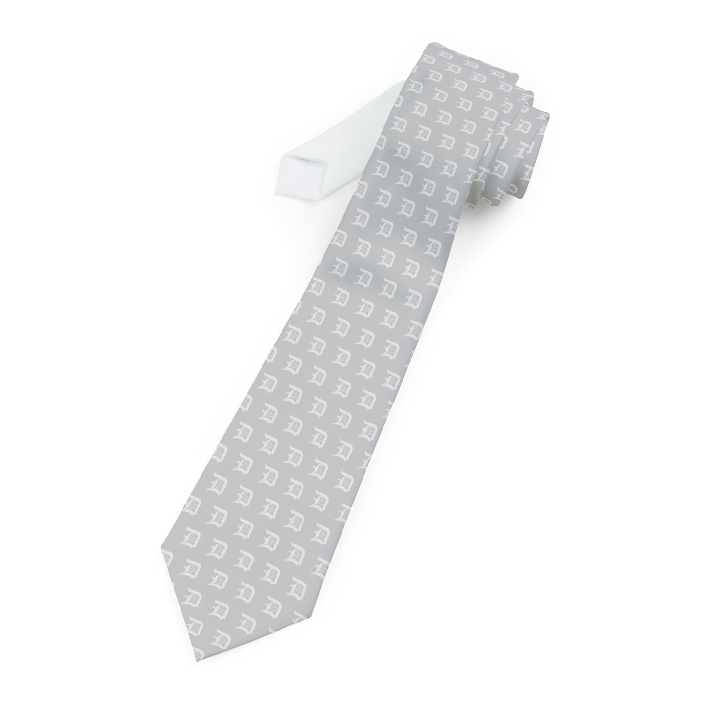 Detroit 'Old English D' Necktie | Platinum