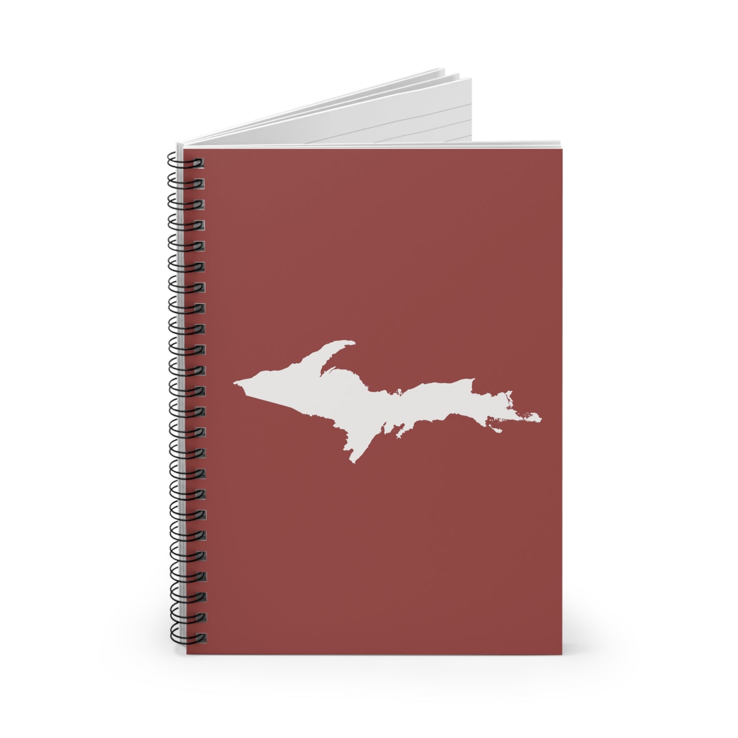 Michigan Upper Peninsula Spiral Notebook (w/ UP Outline) | Ore Dock Red