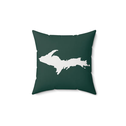 Michigan Upper Peninsula Accent Pillow (w/ UP Outline) | Laconic Green