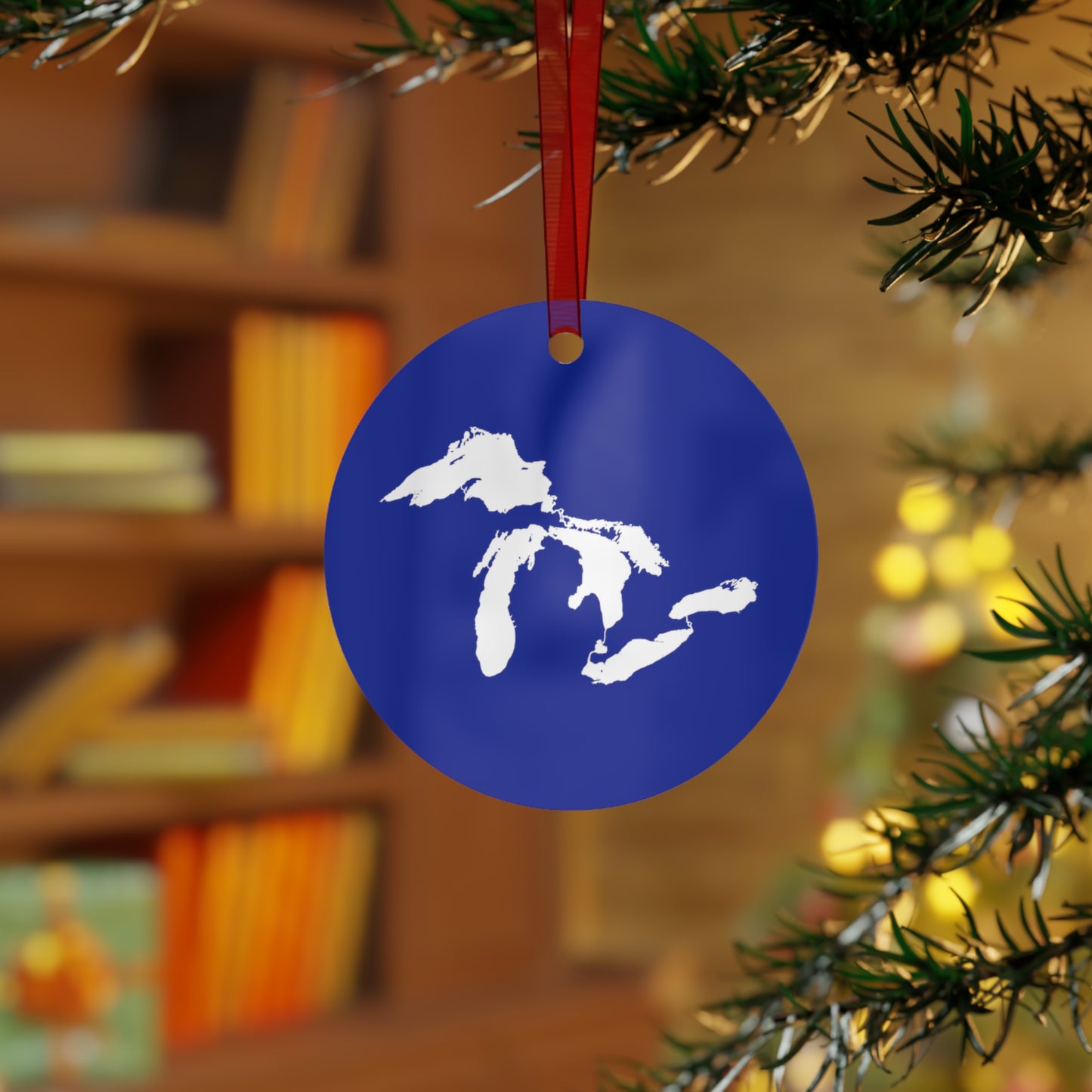 Great Lakes Christmas Ornament | Metal - Bourbon Blue