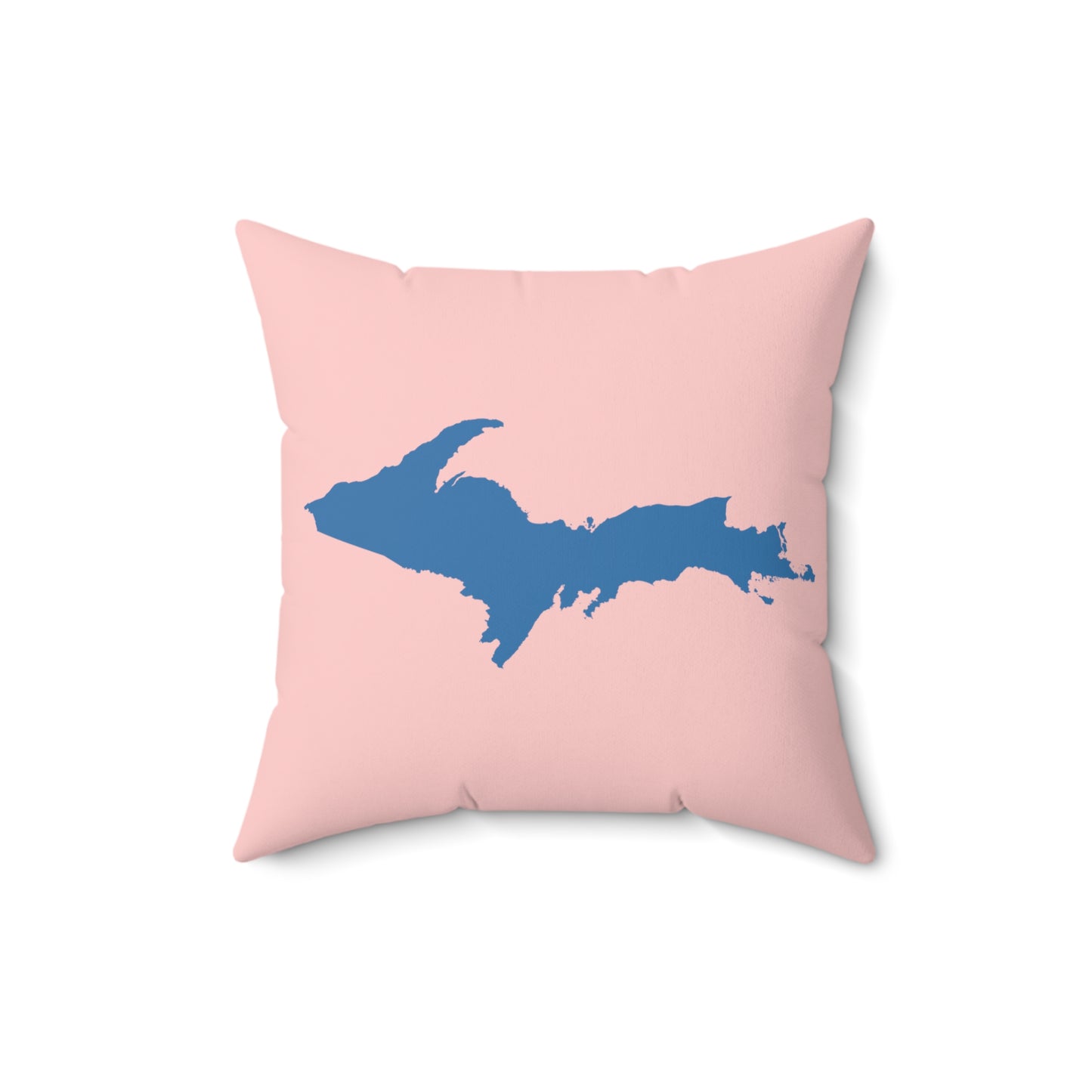 Michigan Upper Peninsula Accent Pillow (w/ UP Outline) | Cosmos Pink