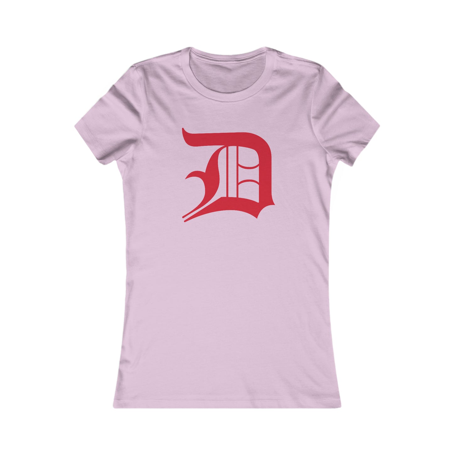 Detroit 'Old English D' T-Shirt (Aliform Red) | Women's Slim Fit