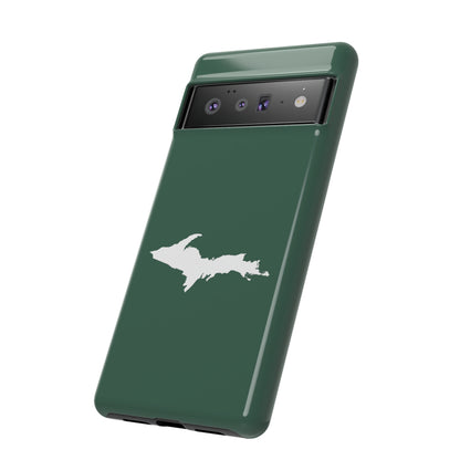 Michigan Upper Peninsula Tough Phone Case (Ginger Ale Green w/ UP Outline) | Samsung & Pixel Android