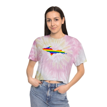 Michigan Upper Peninsula Crop Top (w/ UP Pride Flag) | Tie-Dye