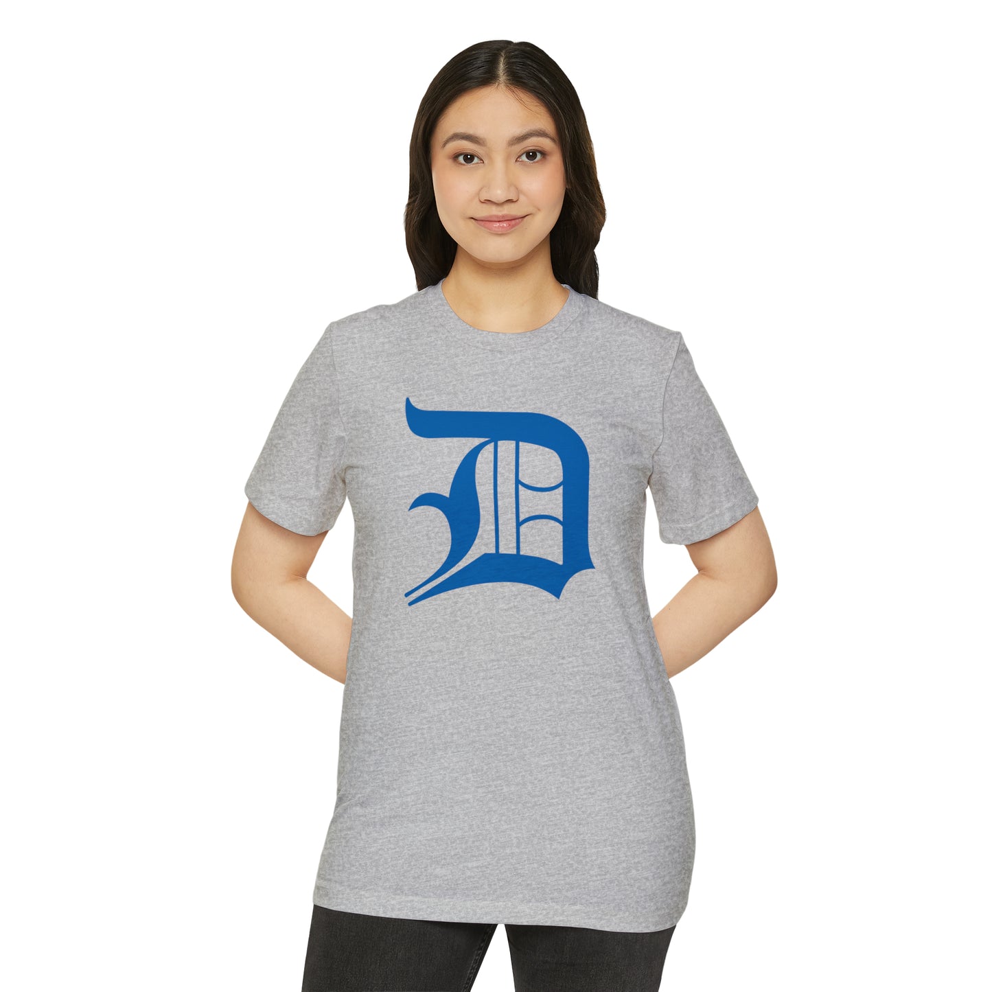 Detroit 'Old English D' T-Shirt (Azure) | Unisex Recycled Organic