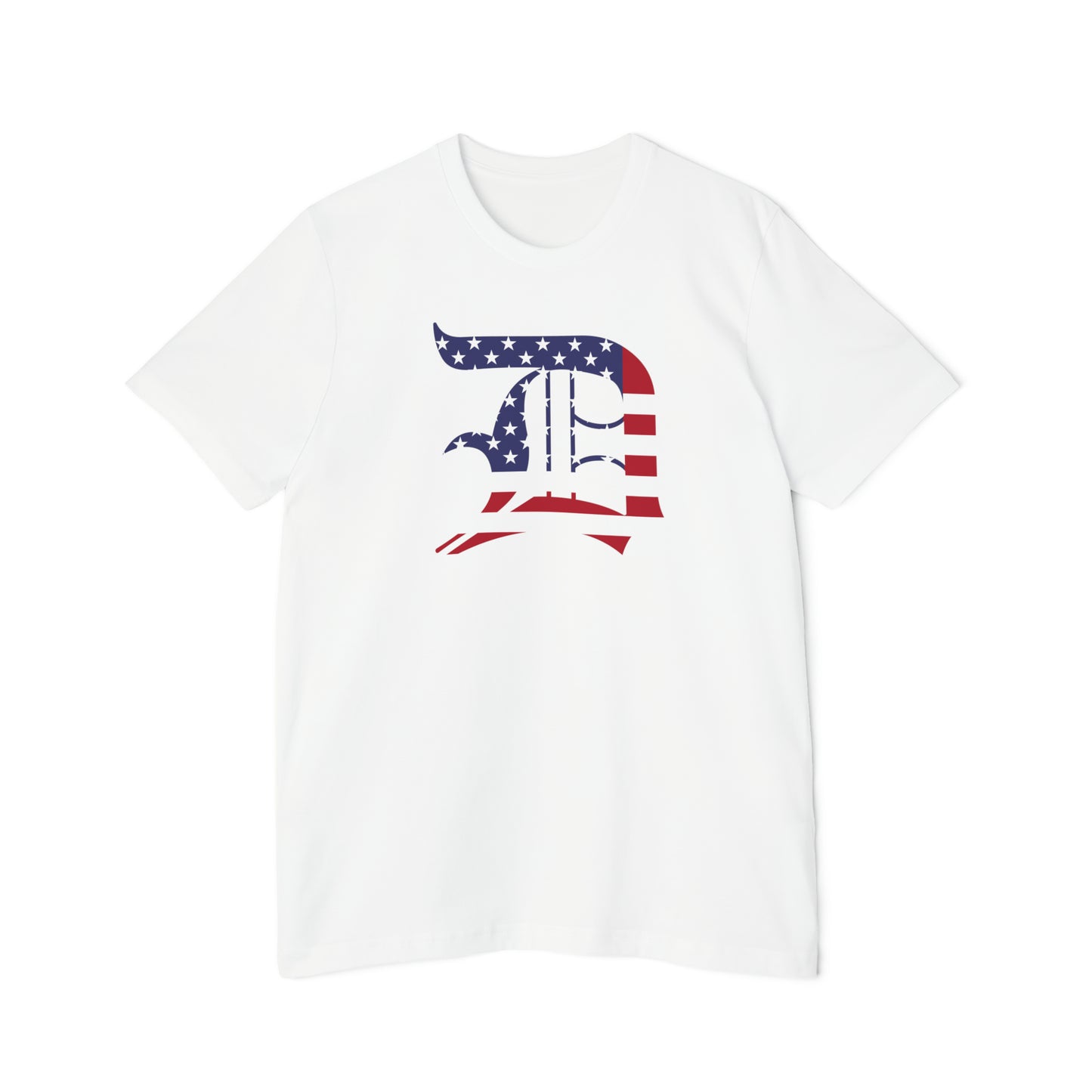 Detroit 'Old English D' T-Shirt (Patriotic Edition) | Made in USA