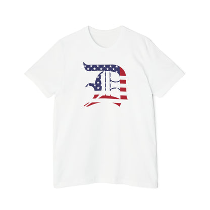 Detroit 'Old English D' T-Shirt (Patriotic Edition) | Made in USA