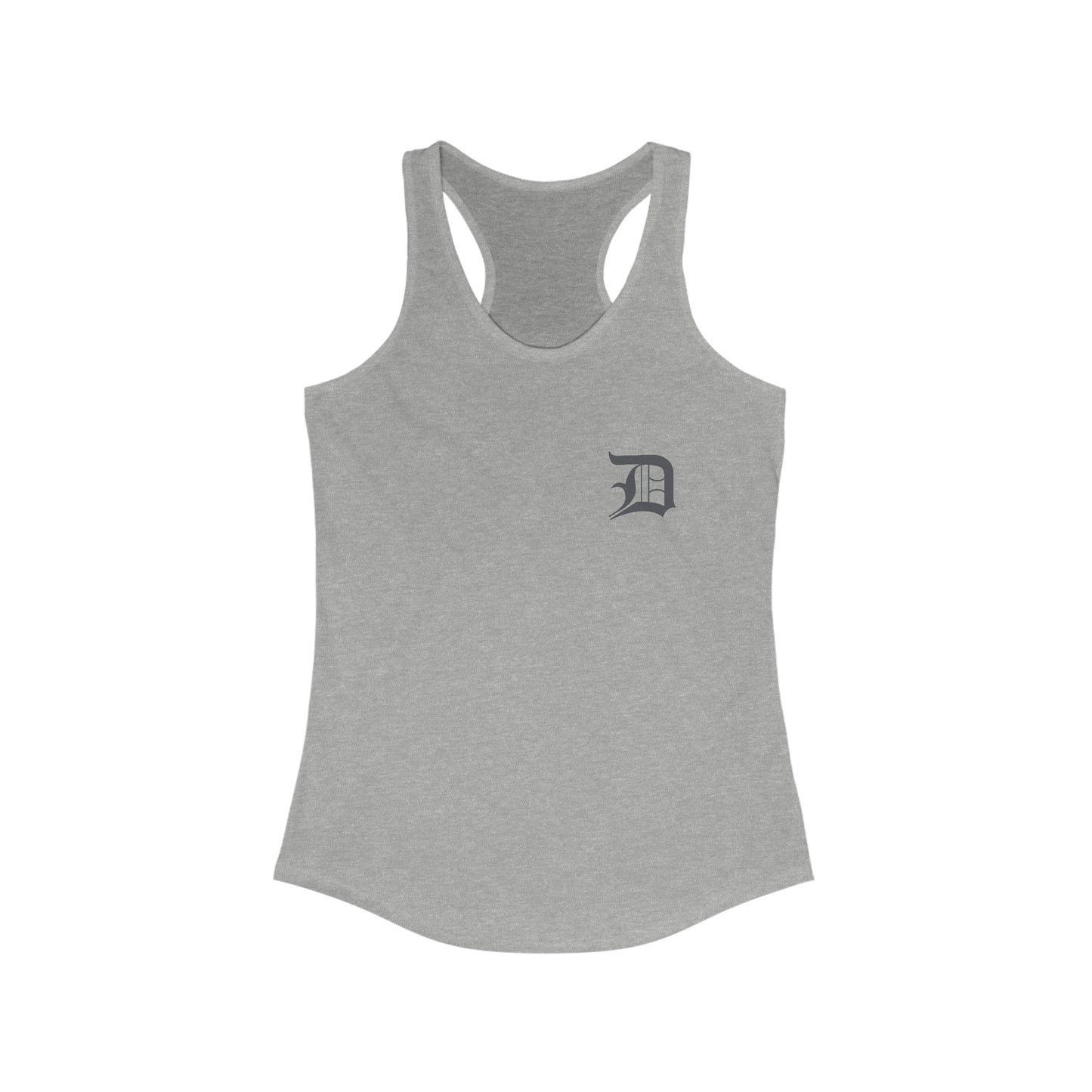 Detroit 'Old English D' Tank Top (Mini Iron Ore Grey 'D') | Women's Racerback