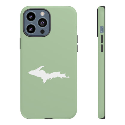 Michigan Upper Peninsula Tough Phone Case (Green Tea Color w/ UP Outline) | Apple iPhone