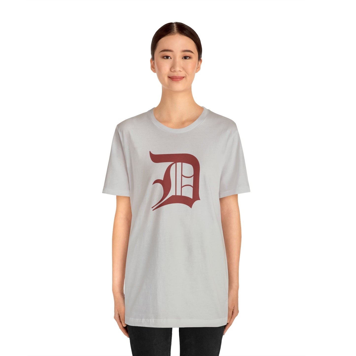 Detroit 'Old English D' T-Shirt (Ore Dock Red) | Unisex Standard