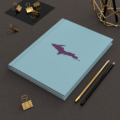 Michigan Upper Peninsula Hardcover Journal ('58 Caddie Blue w/ Plum Outline) | Ruled - 150pgs