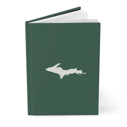 Michigan Upper Peninsula Hardcover Journal (Ginger Ale Green w/ UP Outline) | Ruled - 150pgs