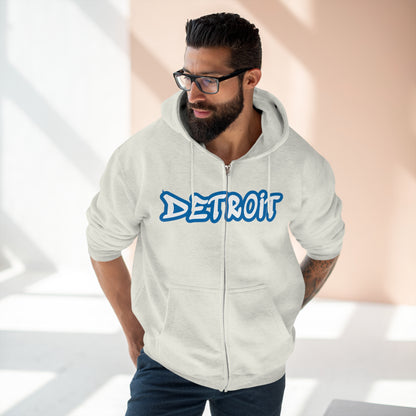 'Detroit' Hoodie (Azure Tag Font) | Unisex Full Zip