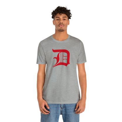 Detroit 'Old English D' T-Shirt (Aliform Red) | Unisex Standard