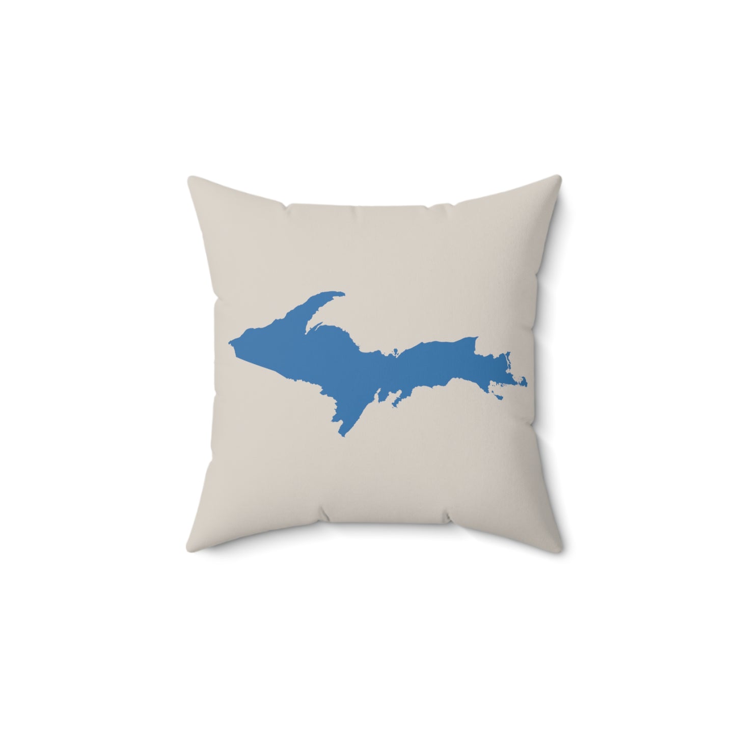 Michigan Upper Peninsula Accent Pillow (w/ UP Outline) | Canvas Color