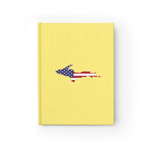 Michigan Upper Peninsula Blank Sketchbook (w/ UP USA Flag) | Cherry Yellow