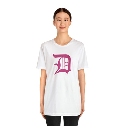 Detroit 'Old English D' T-Shirt (Apple Blossom Pink) | Unisex Standard