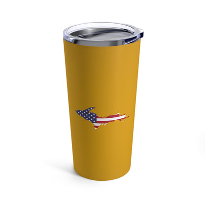 Michigan Upper Peninsula Tumbler (w/ UP USA Flag) | Gold - 20oz