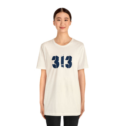 Detroit '313' T-Shirt (Spray Stencil Font) | Unisex Standard Fit