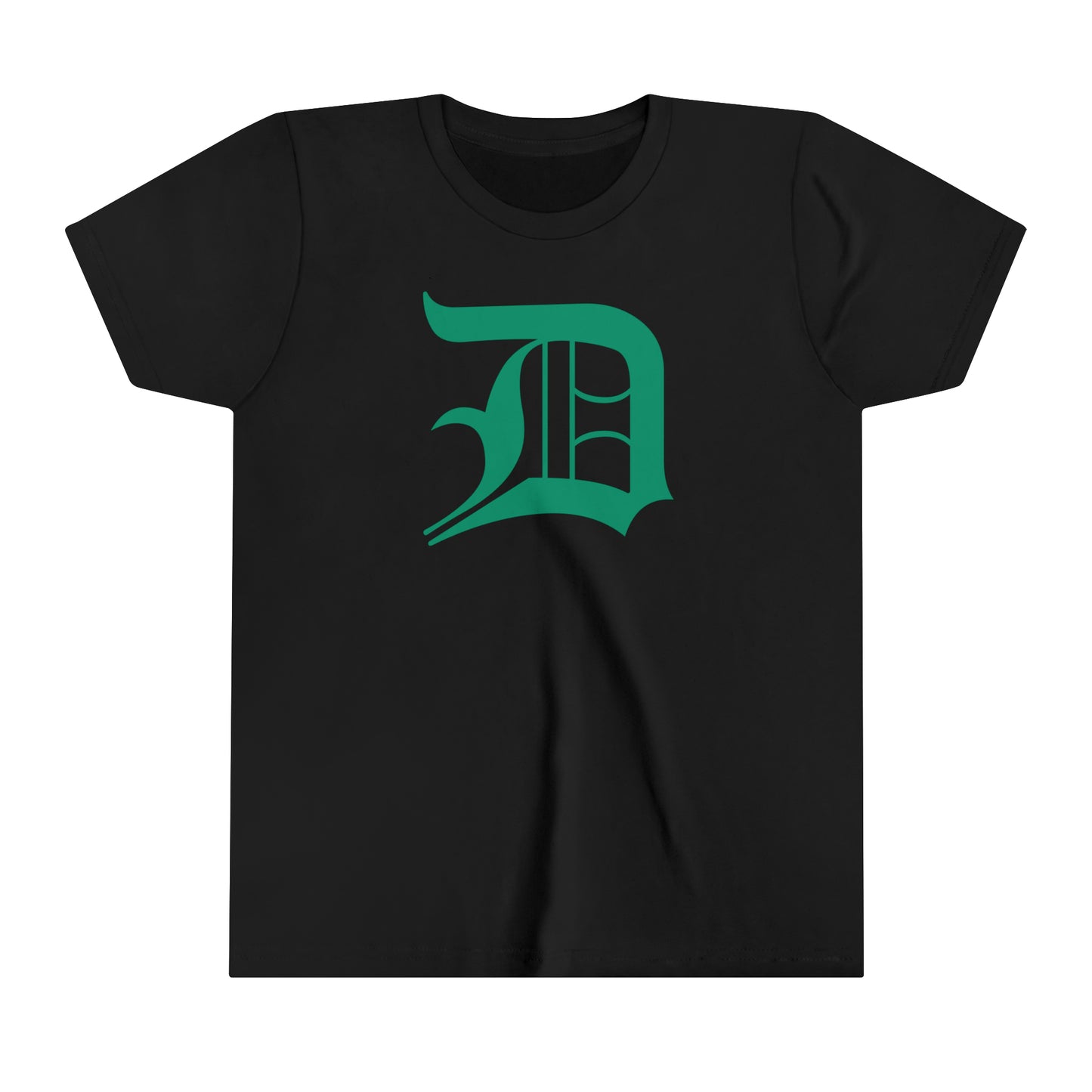 Detroit 'Old English D' T-Shirt (Emerald Green) | Youth Short Sleeve