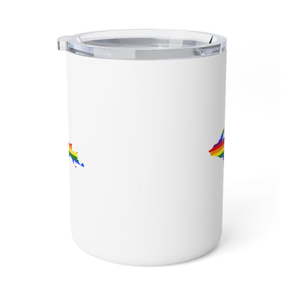 Michigan Upper Peninsula Insulated Mug (w/ UP Rainbow Pride Flag) | 10oz