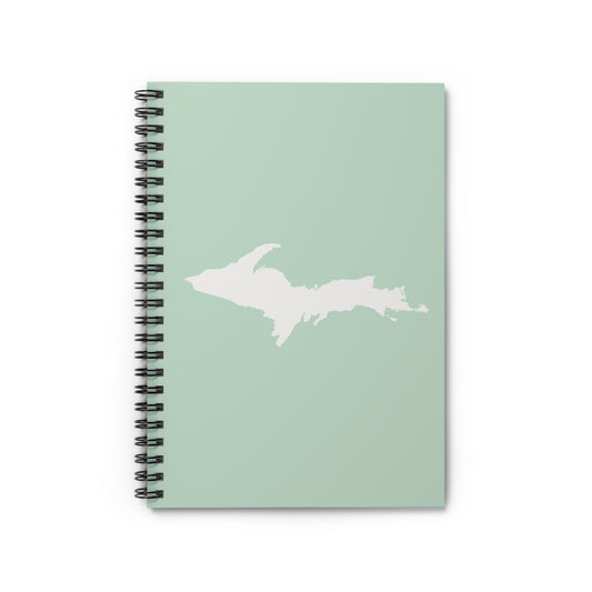 Michigan Upper Peninsula Spiral Notebook (w/ UP Outline) | Sea Green