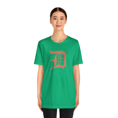 Detroit 'Old English D' T-Shirt (Copper Color) | Unisex Standard