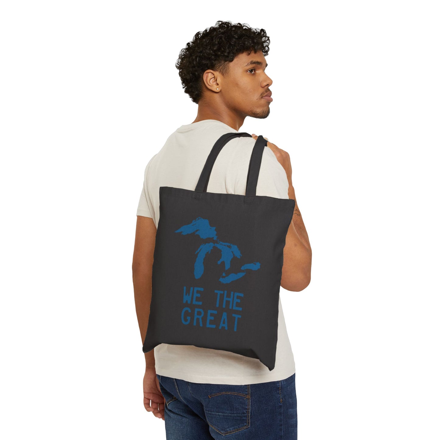 Great Lakes 'We The Great' Light Tote Bag | Blueberry