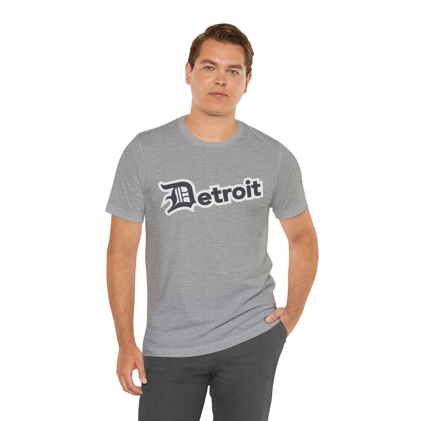 'Detroit' T-Shirt (Iron Ore Grey w/ Old English 'D') | Unisex Standard