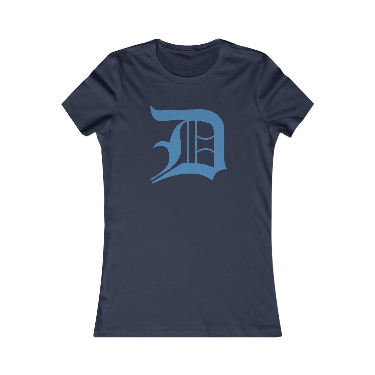 Detroit 'Old English D' T-Shirt (Azure) | Women's Slim Fit