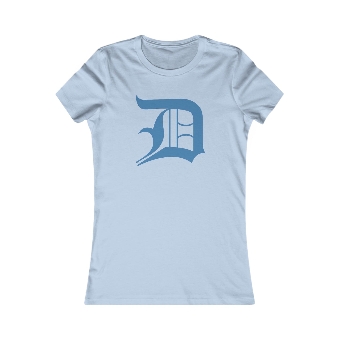 Detroit 'Old English D' T-Shirt (Azure) | Women's Slim Fit