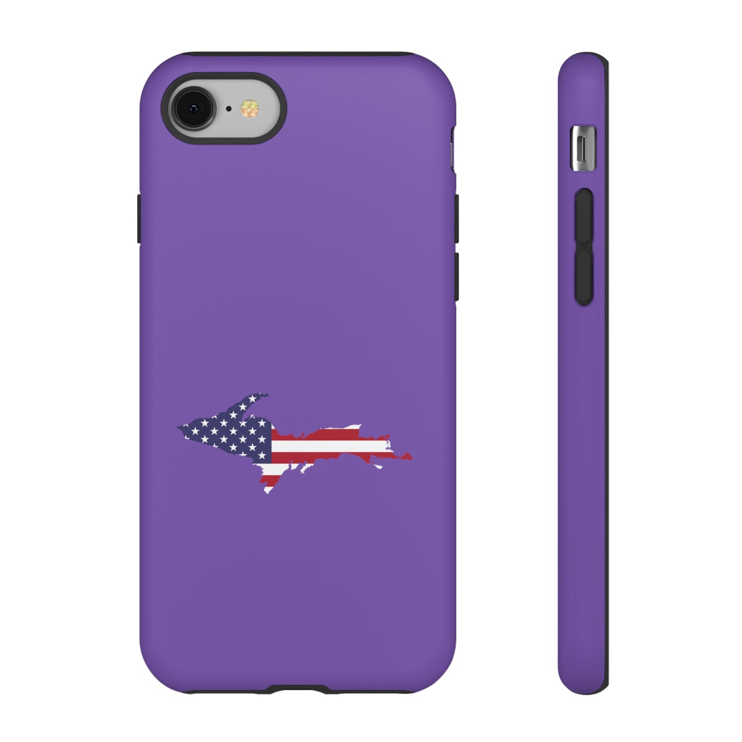 Michigan Upper Peninsula Tough Phone Case (Lake Iris w/ UP USA Flag Outline) | Apple iPhone