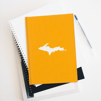 Michigan Upper Peninsula Blank Sketchbook (w/ UP Outline) | Birch Leaf Orange