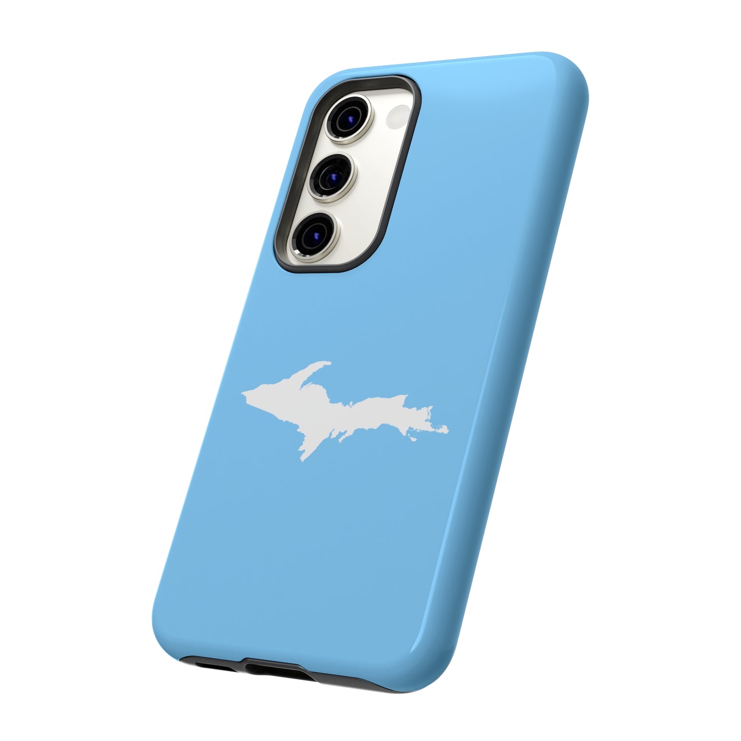 Michigan Upper Peninsula Tough Phone Case (DTW Blue w/ UP Outline) | Samsung & Pixel Android