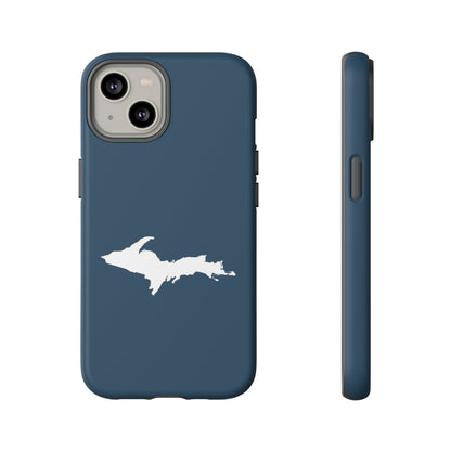 Michigan Upper Peninsula Tough Phone Case ('37 Caddie Cavalier Blue w/ UP Outline) | Apple iPhone