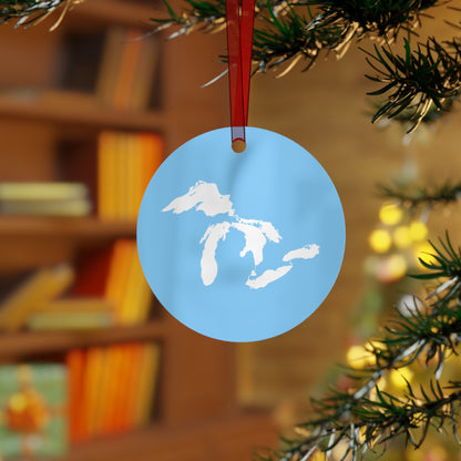 Great Lakes Christmas Ornament | Metal - DTW Blue