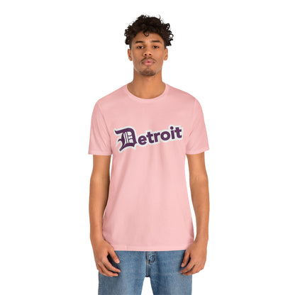 'Detroit' T-Shirt (Plum w/ Old English 'D') | Unisex Standard