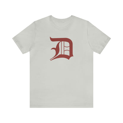 Detroit 'Old English D' T-Shirt (Ore Dock Red) | Unisex Standard