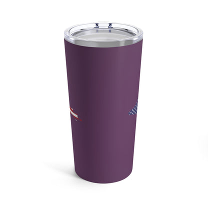 Michigan Upper Peninsula Tumbler (w/ UP USA Flag) | Plum - 20oz