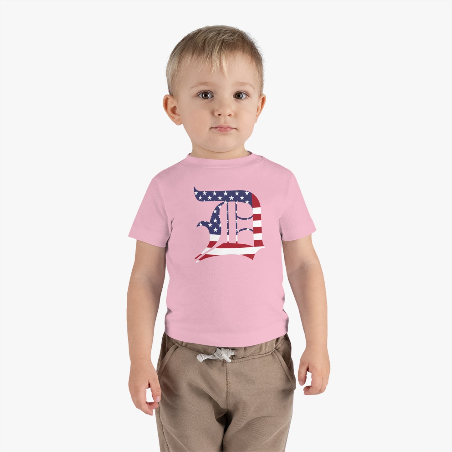 Detroit 'Old English D' Infant T-Shirt (Patriotic Edition) | Short Sleeve